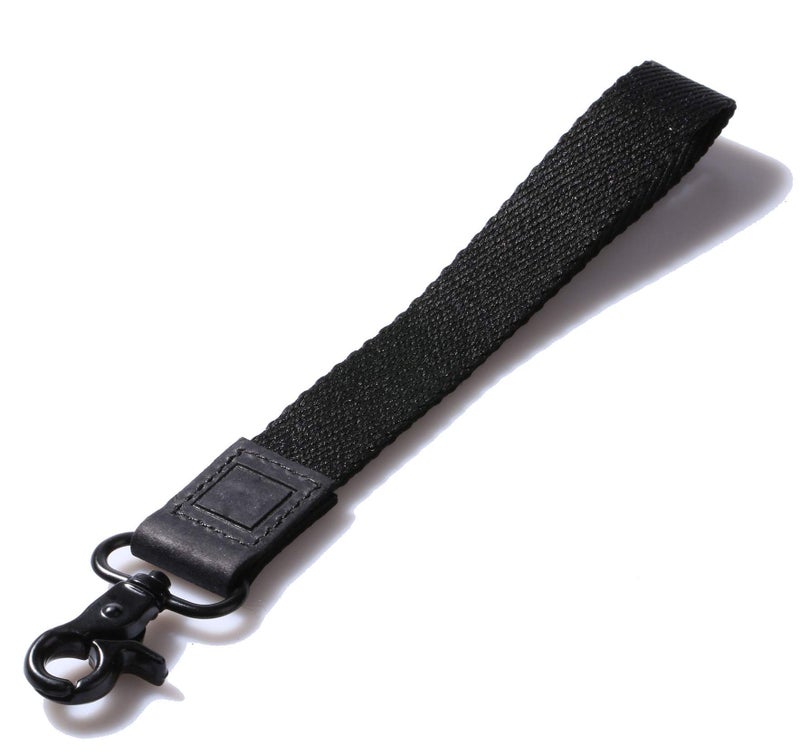DQL Men Black Wrist lanyard for keys, Wallets, Key wristlet keychain, business style short lanyards, hand ID Badge Holder(BLACK) - Image 1